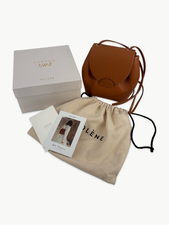 Polene Handbags - Polène Numéro Un Mini Backpack Convertible 3-Way Caramel Tan Rare Minimalist